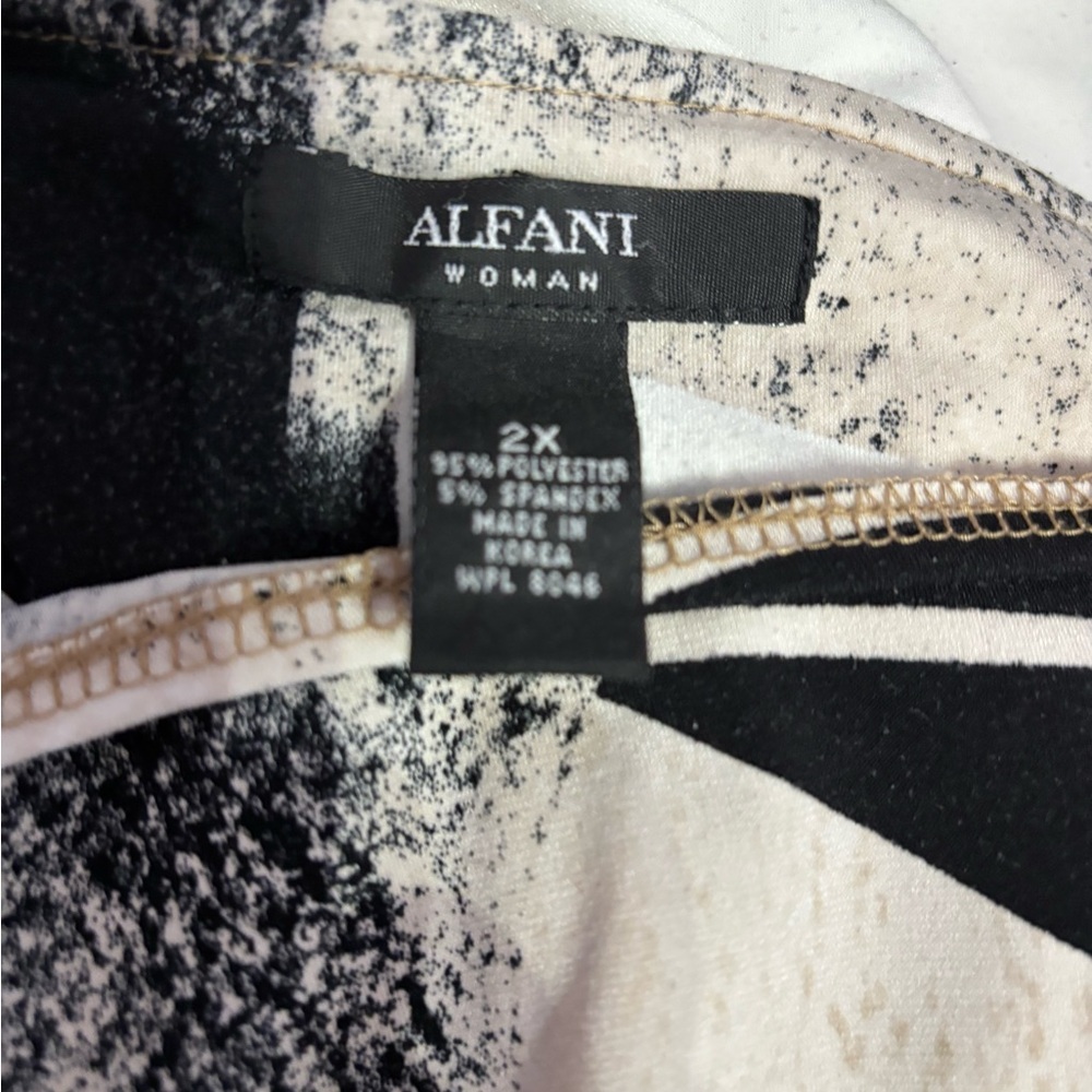 Alfani Neutrals Patterned Blouse - Picture 4 of 4